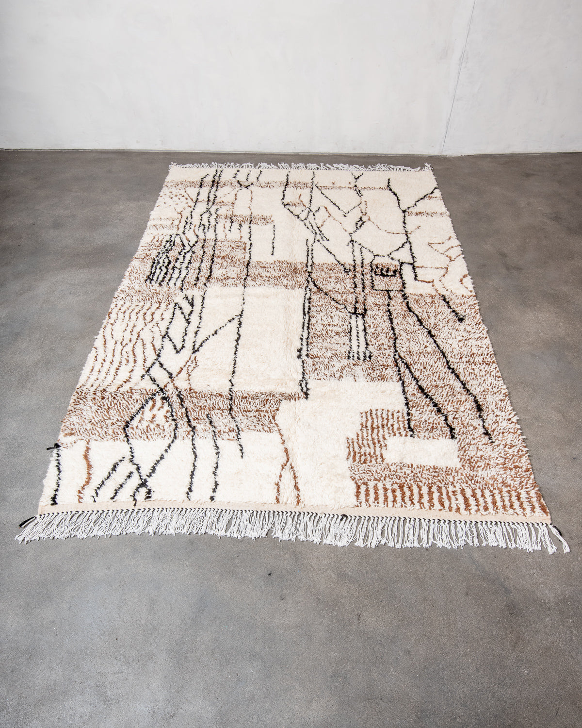 Modern designer handcrafted Berber rug from morocco Azilal with beautiful colors and patterns.